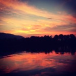 Sunset on the River by Elizabeth Danielle Lowrey